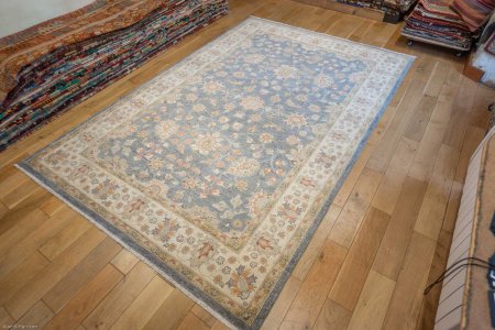 Hand-Knotted Ziegler Rug From Afghanistan