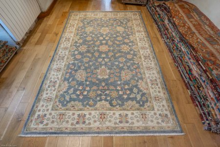 Hand-Knotted Ziegler Rug From Afghanistan