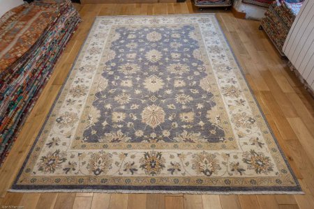 Hand-Knotted Ziegler Rug From Afghanistan