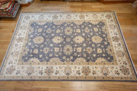 Hand-Knotted Ziegler Rug From Afghanistan