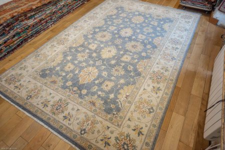 Hand-Knotted Ziegler Rug From Afghanistan