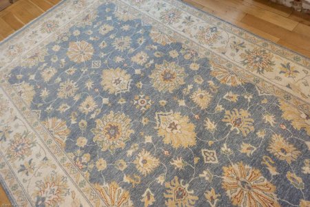 Hand-Knotted Ziegler Rug From Afghanistan