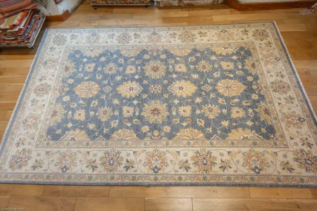 Hand-Knotted Ziegler Rug From Afghanistan