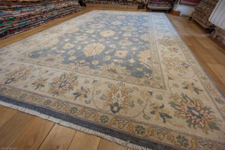 Hand-Knotted Ziegler Rug From Afghanistan