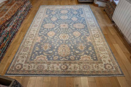 Hand-Knotted Ziegler Rug From Afghanistan