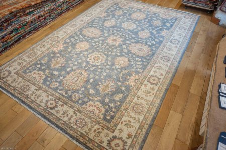 Hand-Knotted Ziegler Rug From Afghanistan