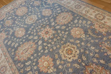 Hand-Knotted Ziegler Rug From Afghanistan