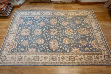 Hand-Knotted Ziegler Rug From Afghanistan