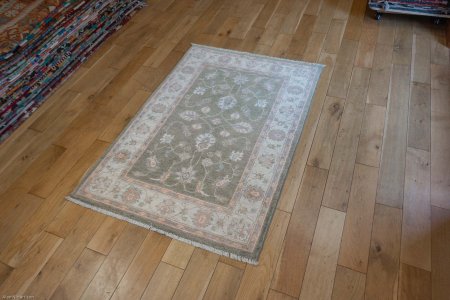 Hand-Knotted Ziegler Rug From Afghanistan