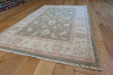 Hand-Knotted Ziegler Rug From Afghanistan