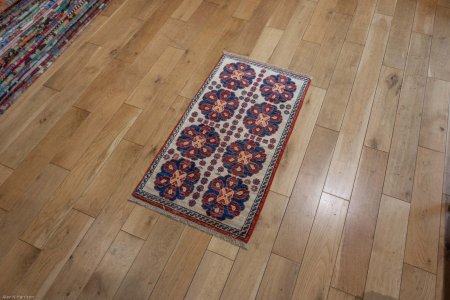 Hand-Knotted Chubi Rug From Afghanistan