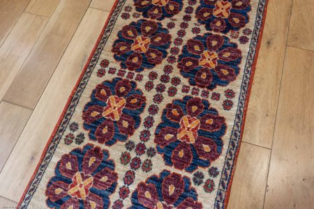 Hand-Knotted Chubi Rug From Afghanistan