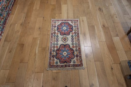 Hand-Knotted Chubi Rug From Afghanistan