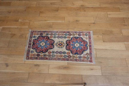Hand-Knotted Chubi Rug From Afghanistan