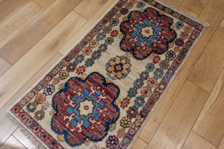 Hand-Knotted Chubi Rug From Afghanistan