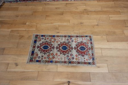 Hand-Knotted Chubi Rug From Afghanistan