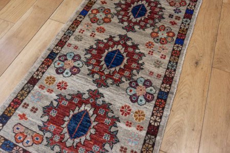 Hand-Knotted Chubi Rug From Afghanistan