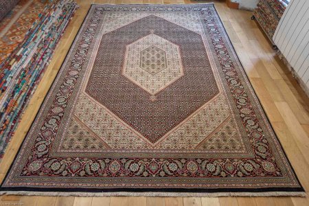 Hand-Knotted Mahi Indian Rug From India