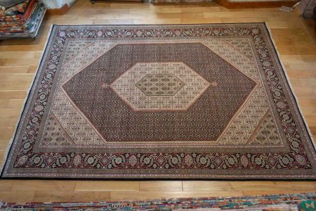 Hand-Knotted Mahi Indian Rug From India