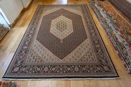 Hand-Knotted Mahi Indian Rug From India