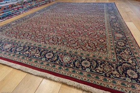 Hand-Knotted Indo Herati Rug From India