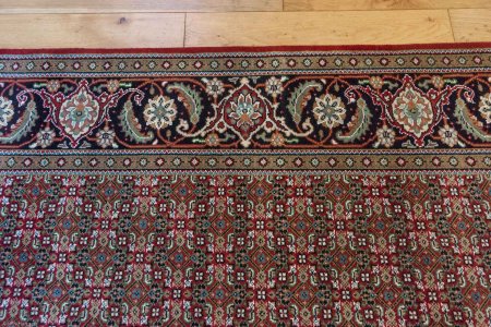 Hand-Knotted Indo Herati Rug From India