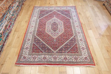 Hand-Knotted Indo Bidjar Rug From India