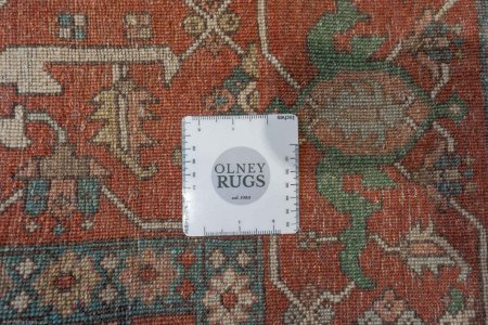 Hand-Knotted Fine Serapi Rug From India