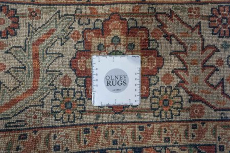Hand-Knotted Fine Serapi Rug From India
