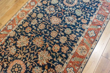Hand-Knotted Fine Serapi Rug From India