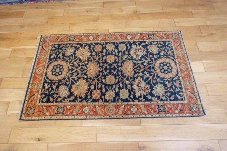 Hand-Knotted Fine Serapi Rug From India