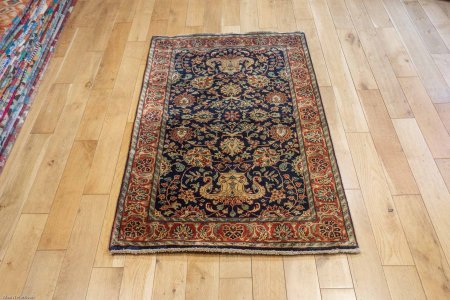 Hand-Knotted Mashad Palace Rug From India