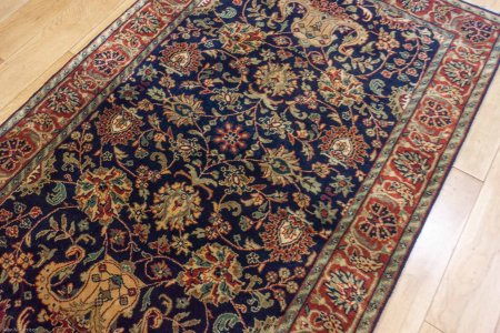 Hand-Knotted Mashad Palace Rug From India