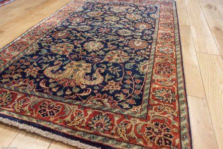 Hand-Knotted Mashad Palace Rug From India