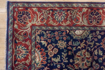 Hand-Knotted Mashad Palace Rug From India