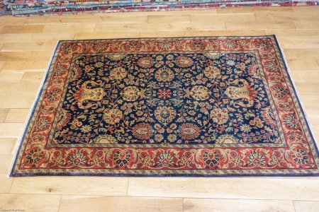 Hand-Knotted Mashad Palace Rug From India