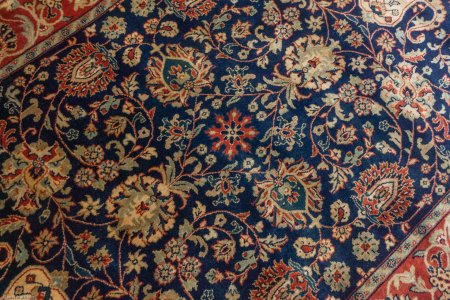 Hand-Knotted Mashad Palace Rug From India