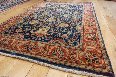 Hand-Knotted Mashad Palace Rug From India