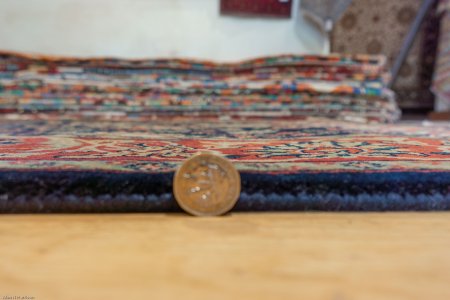 Hand-Knotted Mashad Palace Rug From India