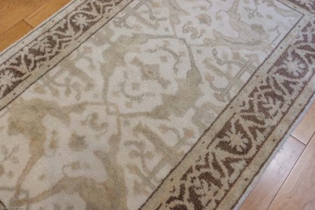 Hand-Knotted Oushak Rug From India