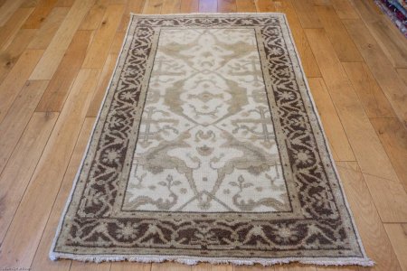 Hand-Knotted Oushak Rug From India