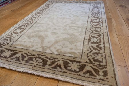 Hand-Knotted Oushak Rug From India
