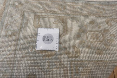 Hand-Knotted Oushak Rug From India