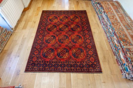 Hand-Knotted Ersari Rug From Pakistan