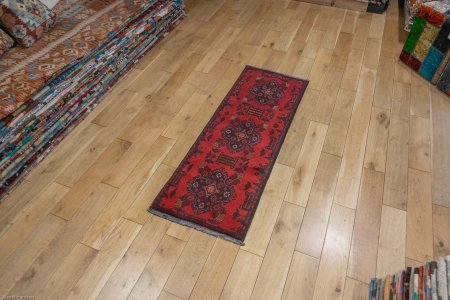 Hand-Knotted Khan Mahomadi Runner From Afghanistan
