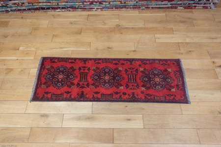 Hand-Knotted Khan Mahomadi Runner From Afghanistan