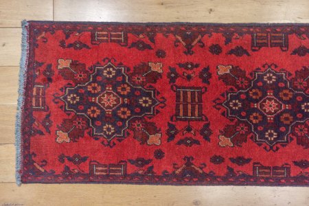 Hand-Knotted Khan Mahomadi Runner From Afghanistan