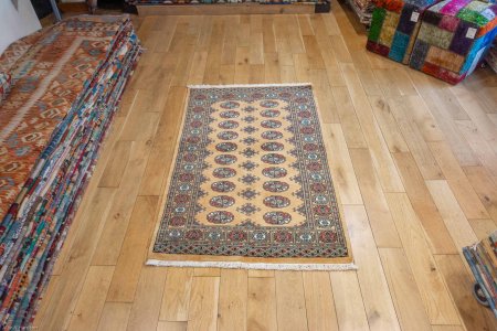 Hand-Knotted Bokhara Rug From Pakistan