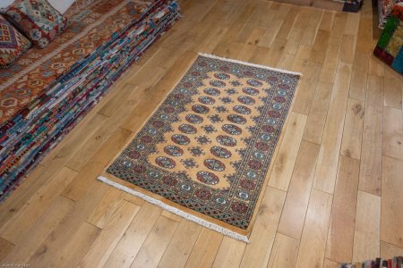 Hand-Knotted Bokhara Rug From Pakistan