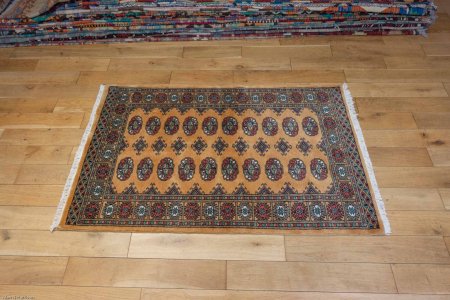 Hand-Knotted Bokhara Rug From Pakistan